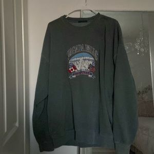 brandy melville niagara falls blue/green crewneck